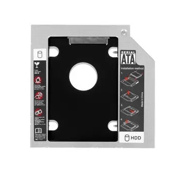 картинка Адаптер подкючения HDD 2.5" в отсек привода ноутбука DEXP SATA/mSATA 9.5mm металл от магазина Альфанит в Кунгуре
