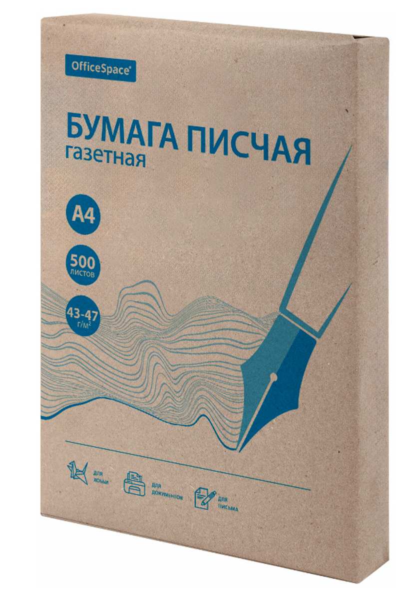 картинка Бумага писчая, А4, 500 л, 43-47 г/м2, 60%, OfficeSpace, 363199 от магазина Альфанит в Кунгуре