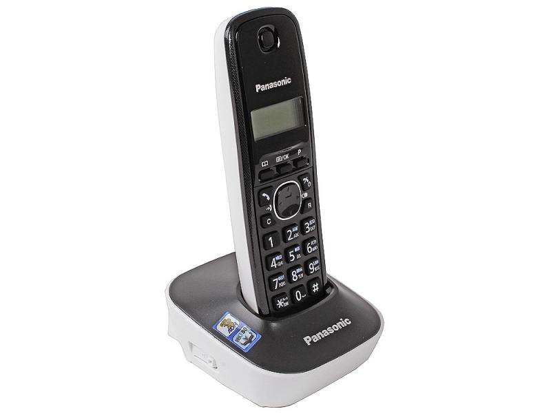 картинка Радиотелефон DECT Panasonic KX-TG1611RUW, белый/черный от магазина Альфанит в Кунгуре