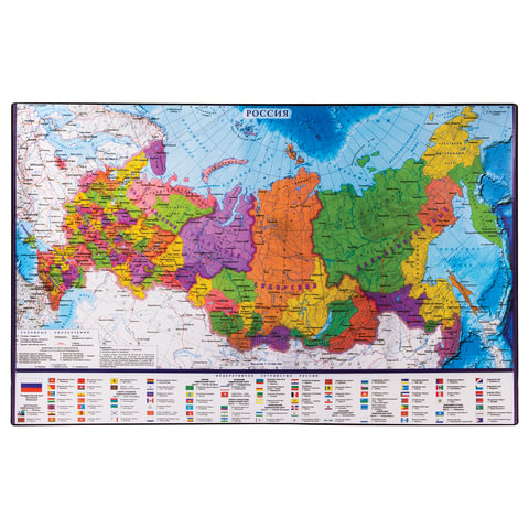 картинка Настольное покрытие, 38*59 см, "Карта России", BRAUBERG, 236776 от магазина Альфанит в Кунгуре