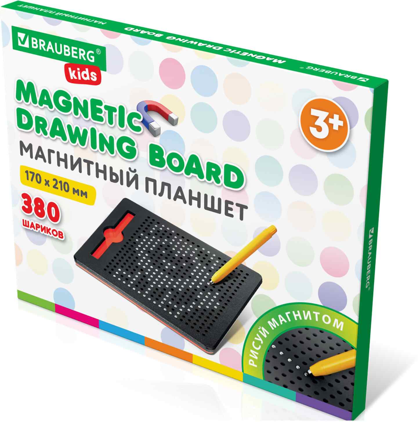картинка Планшет магнитный, 380 шариков, 17*21 см, "Magpad Medium", BRAUBERG, 664921 от магазина Альфанит в Кунгуре