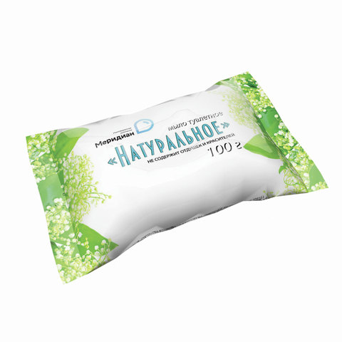 картинка Мыло, 100 гр, "Натуральное", Меридиан от магазина Альфанит в Кунгуре