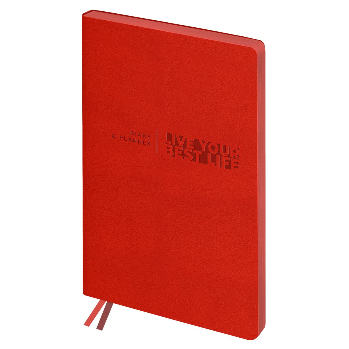 картинка Ежедневник недатированный, А6+, 136 л, кожзам, красный, "Waltz. Scarlet red", BG, DuA6+_61191 от магазина Альфанит в Кунгуре