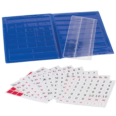 картинка Касса букв и цифр, А5, с цветным рисунком, ПВХ, "Счет и слоги", ЮНЛАНДИЯ, 129216 от магазина Альфанит в Кунгуре