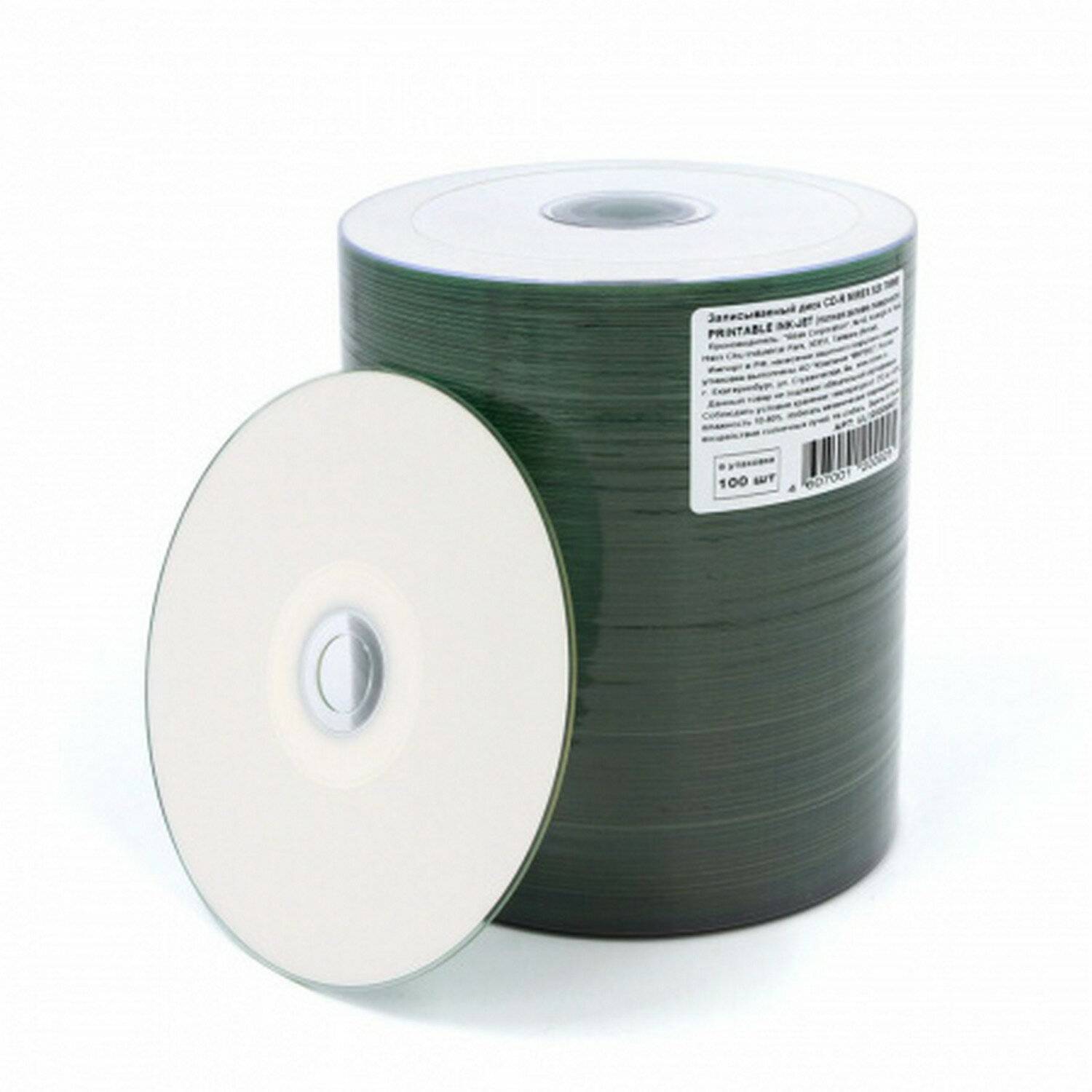 картинка Диски CD-R Mirex inkjet print SP, 100 шт, 48x, термоупаковка, полная заливка, UL120008A8T от магазина Альфанит в Кунгуре