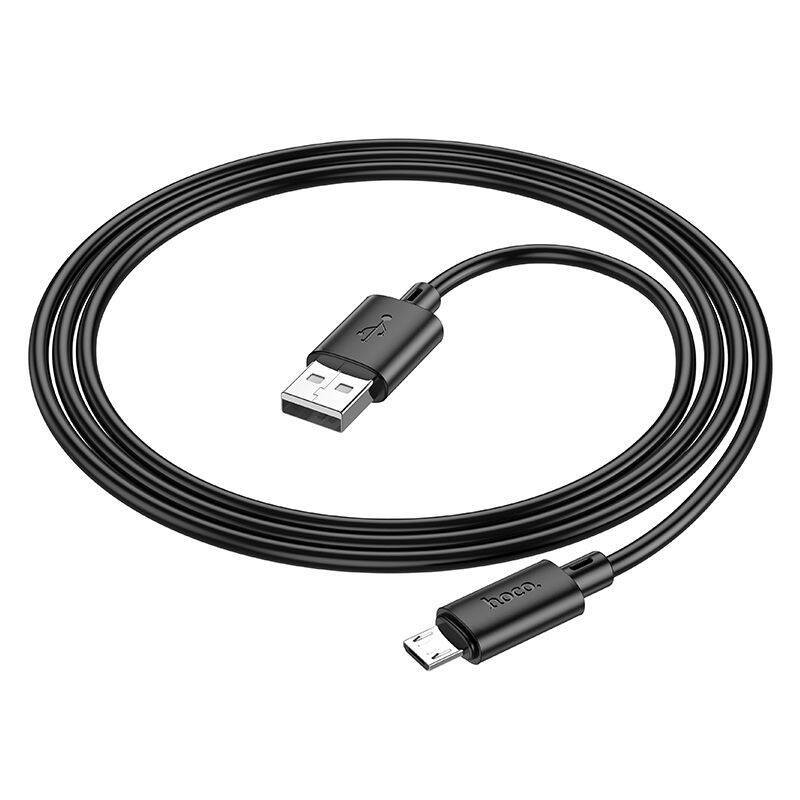 картинка Кабель зарядный Hoco X88 USB 2.0 AM — USB 2.0 microBM, 1,0 м, черный от магазина Альфанит в Кунгуре