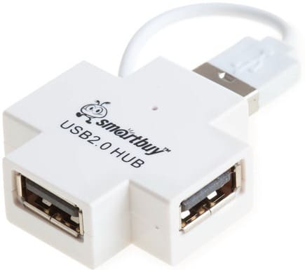 картинка Разветвитель SmartBuy SBHA-6900-W, USB 2.0, 4 порта, белый от магазина Альфанит в Кунгуре