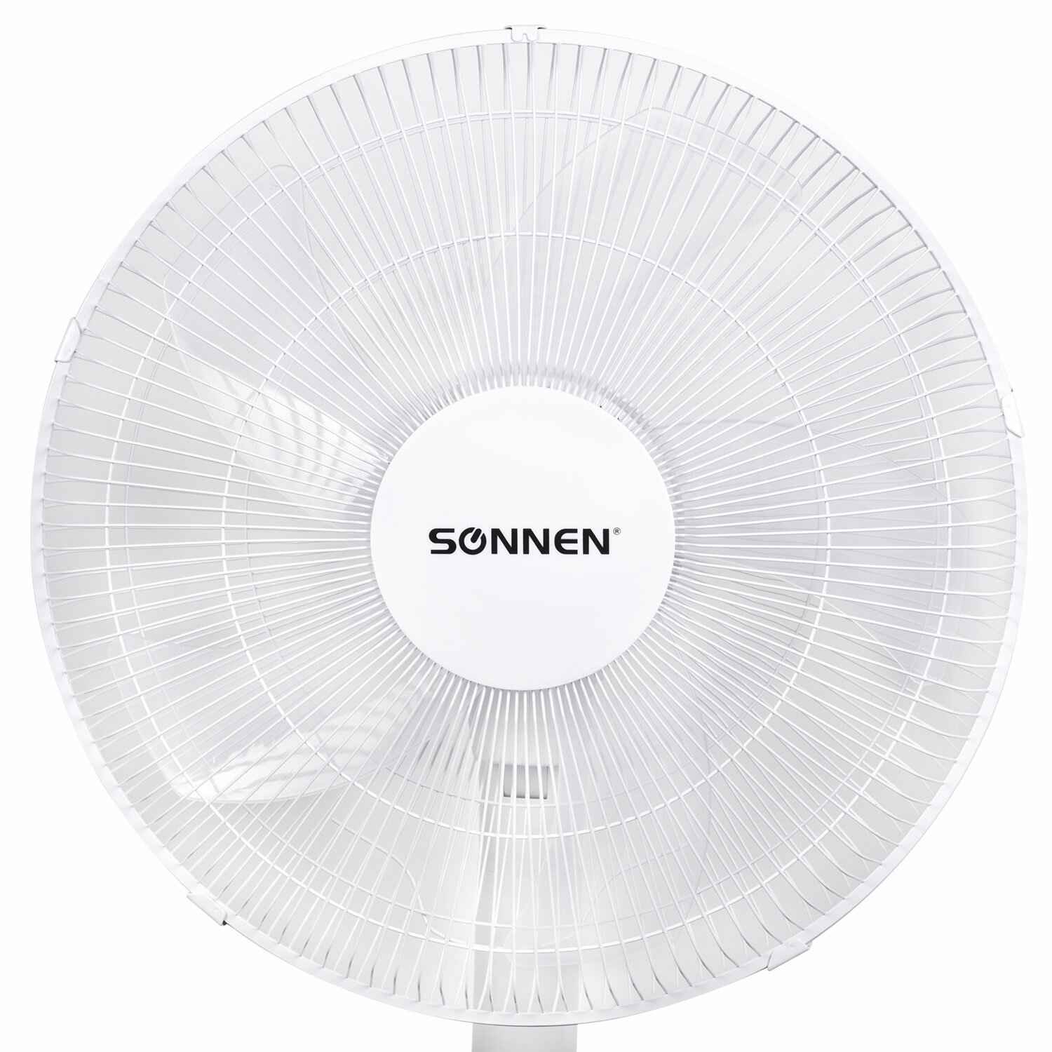 картинка Вентилятор напольный SONNEN FS40-A999, белый, 50 Вт, 3 скорости,  LCD дисплей, пульт ДУ, 455735  от магазина Альфанит в Кунгуре