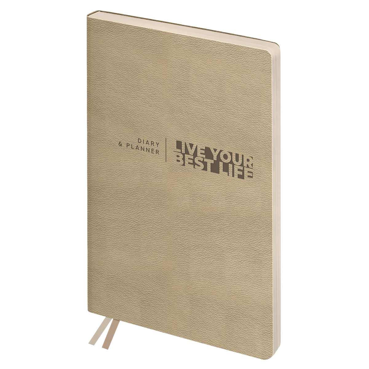 картинка Ежедневник недатированный, А6+, 136 л, кожзам, бежевый, "Waltz. Beige metallic", BG, DuA6+_61187 от магазина Альфанит в Кунгуре