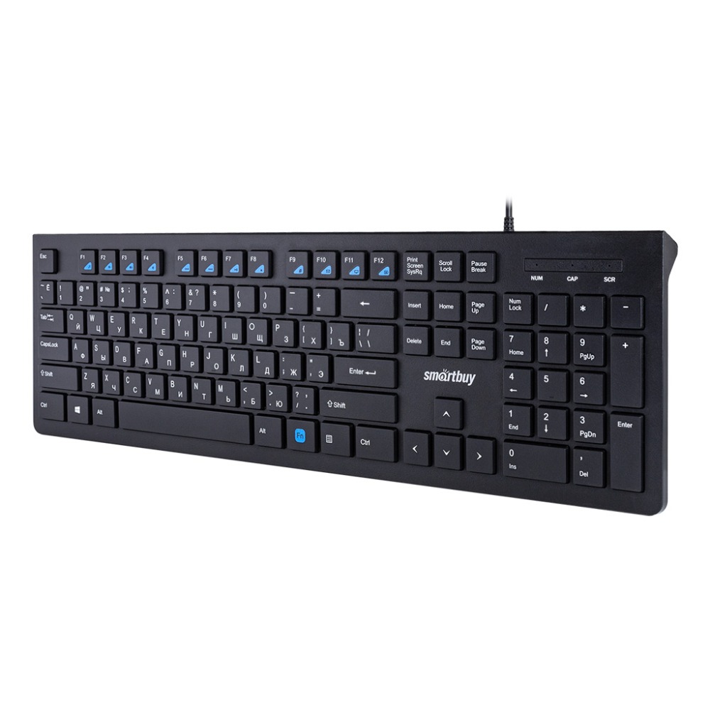 картинка Клавиатура проводная SmartBuy ONE 206US, USB, черный, SBK-206US-K от магазина Альфанит в Кунгуре