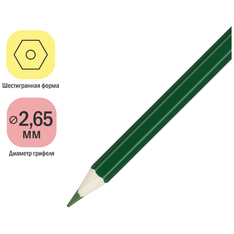 картинка Карандаши цветные, 6 цв, 6 шт, дерево, "Милые зверушки", ArtSpace, CP_41019 от магазина Альфанит в Кунгуре