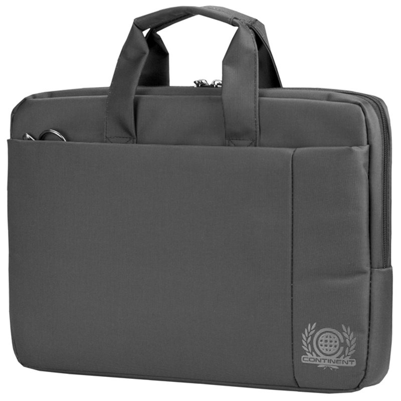 картинка Сумка для ноутбука 15.6" Continent CC-215 GR BK, 40*30*6 см, полиэстер, серый, CC-215 GR от магазина Альфанит в Кунгуре