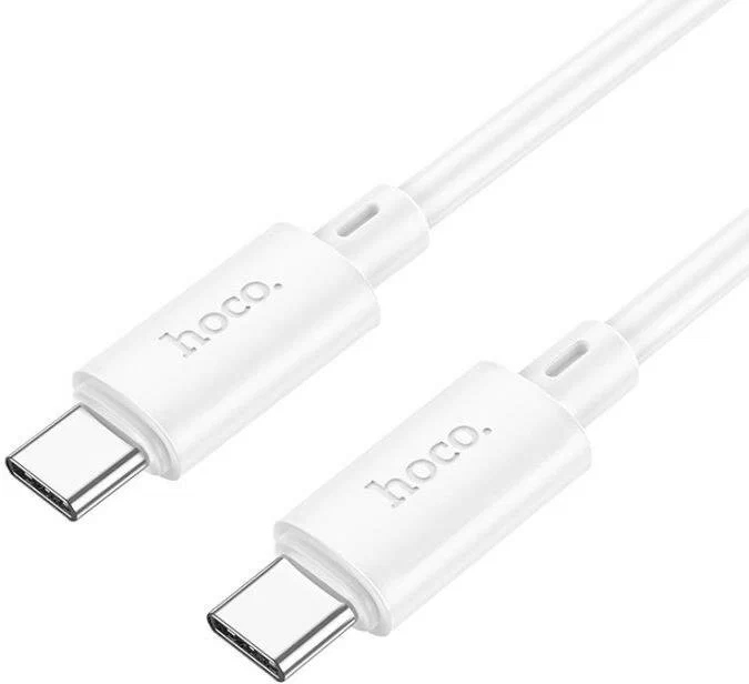 картинка Кабель зарядный для мобильных устройств Hoco X88 USB Type C — USB Type C, 1,0 м, белый от магазина Альфанит в Кунгуре