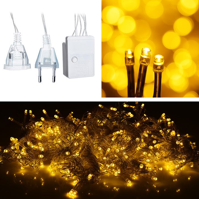 картинка Гирлянда штора, 3*2 м, светло-голубой, 320LED, теплый белый, S0561 от магазина Альфанит в Кунгуре