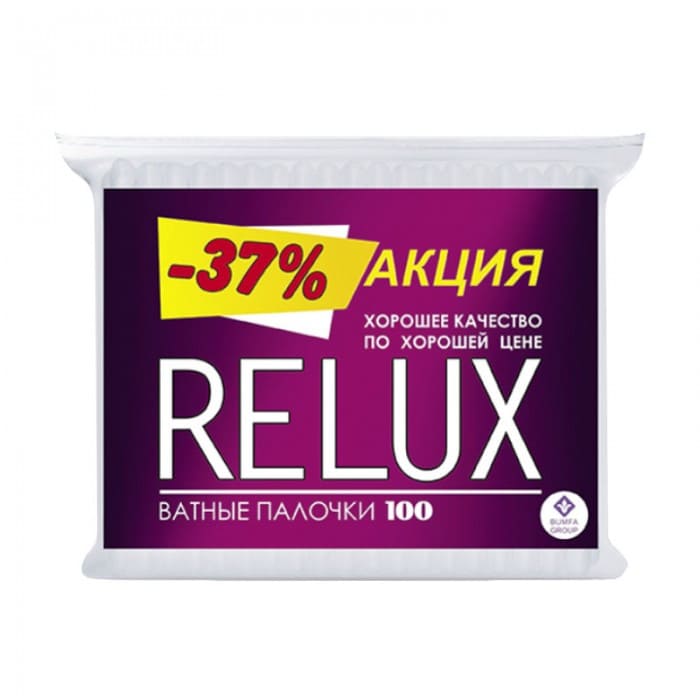 картинка Ватные палочки, 200 шт, в пакете, Relux от магазина Альфанит в Кунгуре
