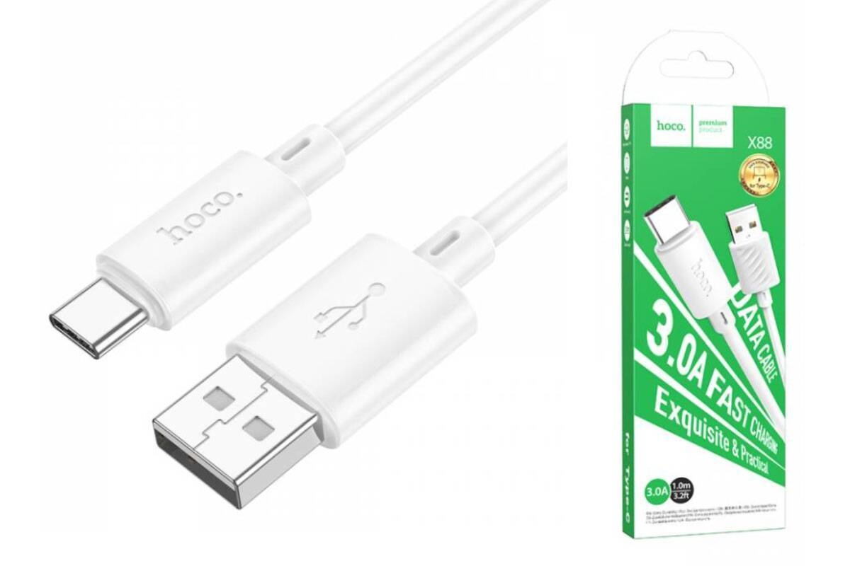 картинка Кабель зарядный для мобильных устройств Hoco X88 USB Type C — USB Type C, 1,0 м, белый от магазина Альфанит в Кунгуре
