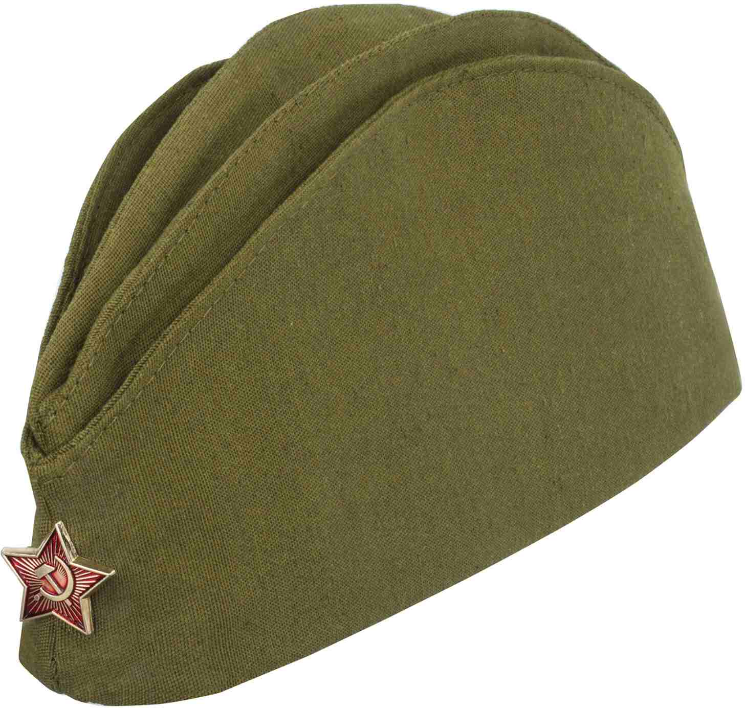 картинка Пилотка, военная однослойная, металлическая красная звезда, размер  56 универсальный, Пчелка, ПЛ-11, 550211 от магазина Альфанит в Кунгуре