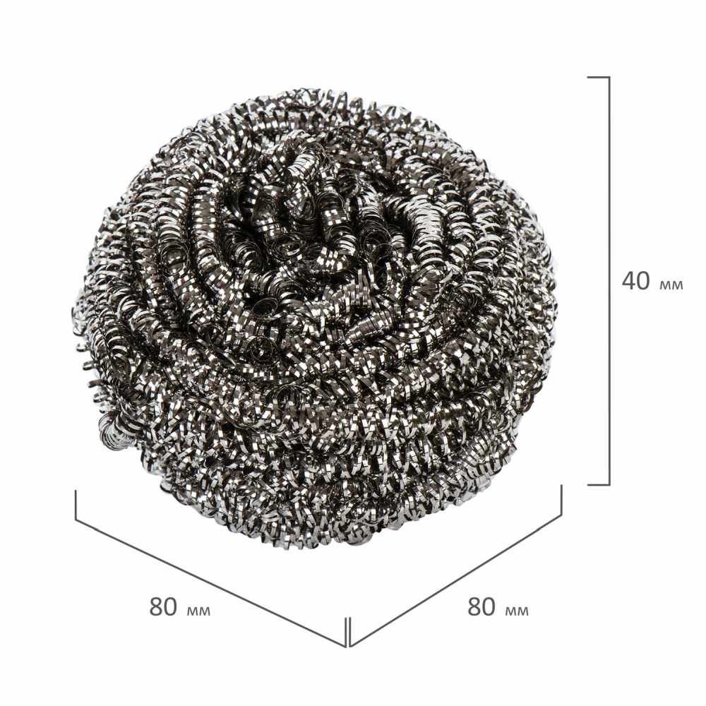 картинка Губка металлическая, 1 шт, 8*8*4 см, сталь, спиральная, York, 2010 от магазина Альфанит в Кунгуре