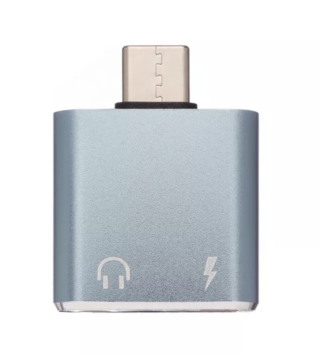 картинка Переходник для наушников c USB Type-C на AUX 3.5 мм + зарядка Type-C от магазина Альфанит в Кунгуре