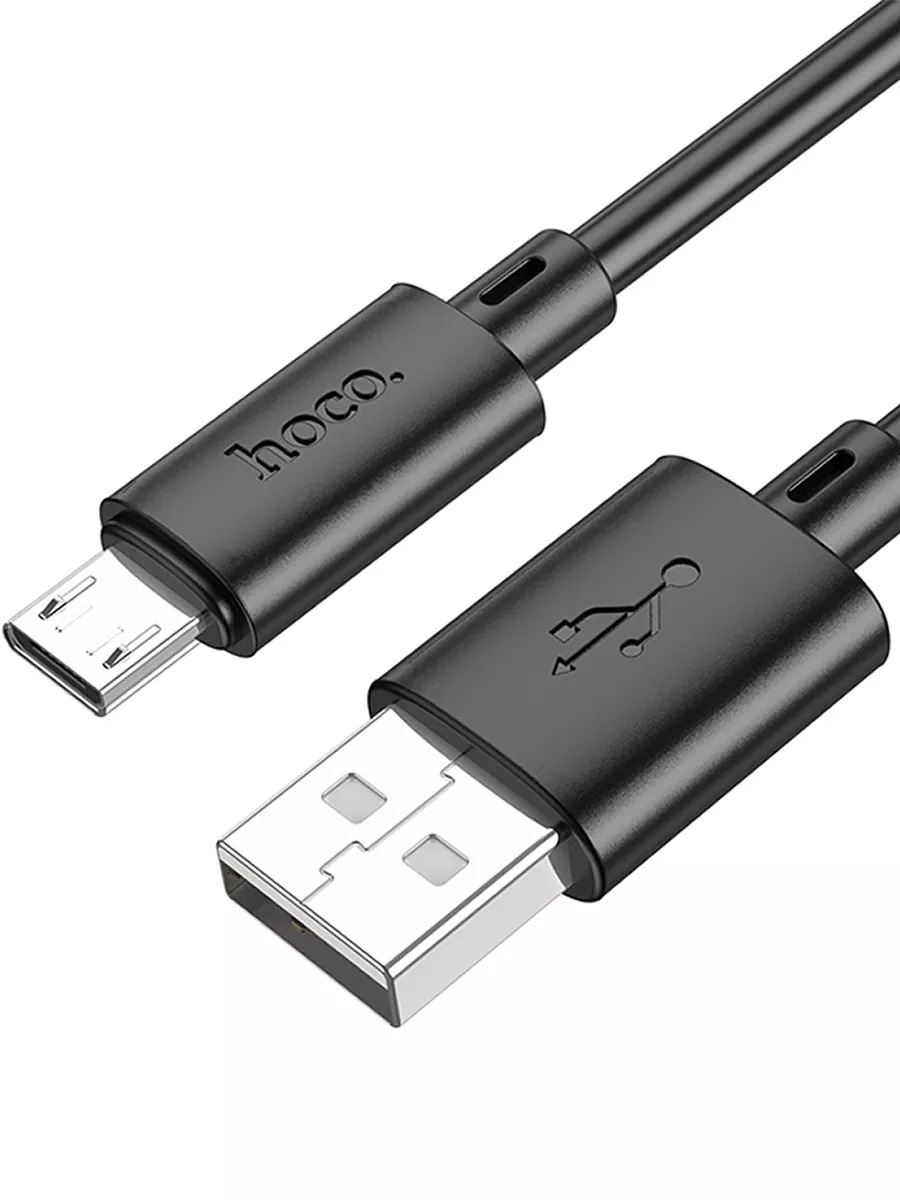 картинка Кабель зарядный Hoco X88 USB 2.0 AM — USB 2.0 microBM, 1,0 м, черный от магазина Альфанит в Кунгуре