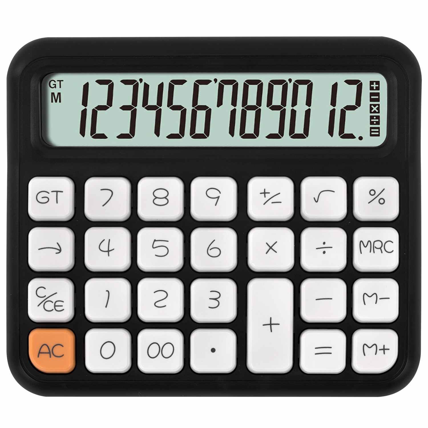 картинка Калькулятор настольный, 12 разрядов, 15,2*13,2 см, "KW-1000-BK", BRAUBERG, 272956 от магазина Альфанит в Кунгуре