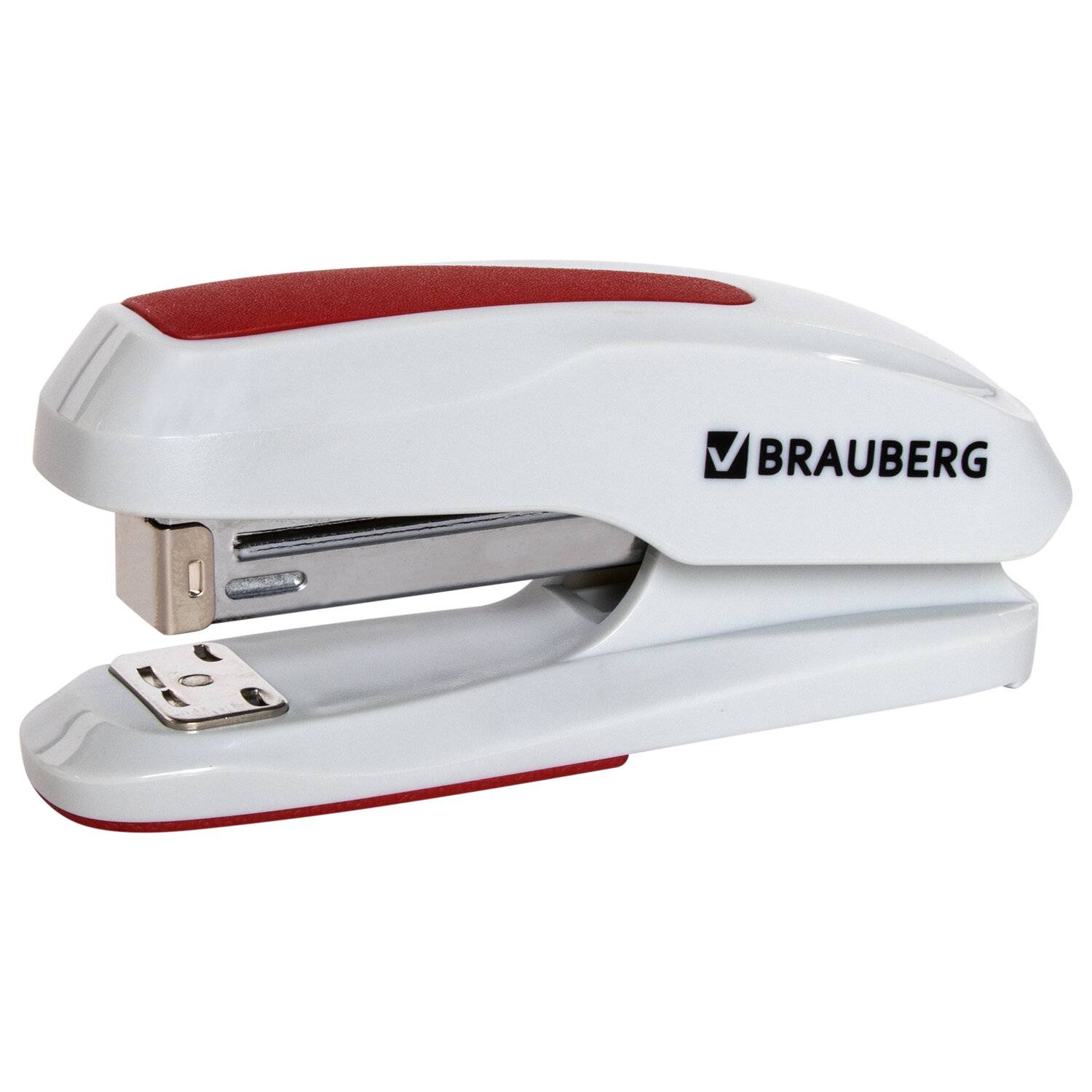 картинка Степлер № 24, 26, на 30 л, серый/красный, "Extra", BRAUBERG, 229088 от магазина Альфанит в Кунгуре