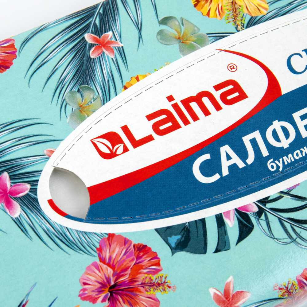 картинка Салфетки бумажные, 100 шт, 2 слоя, 20*20 см, цвет белый, картонный бокс, "Everyday", LAIMA, 113588 от магазина Альфанит в Кунгуре