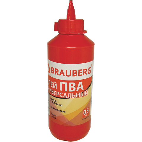 картинка Клей ПВА, 500 гр, универсальный, BRAUBERG, 600982 от магазина Альфанит в Кунгуре