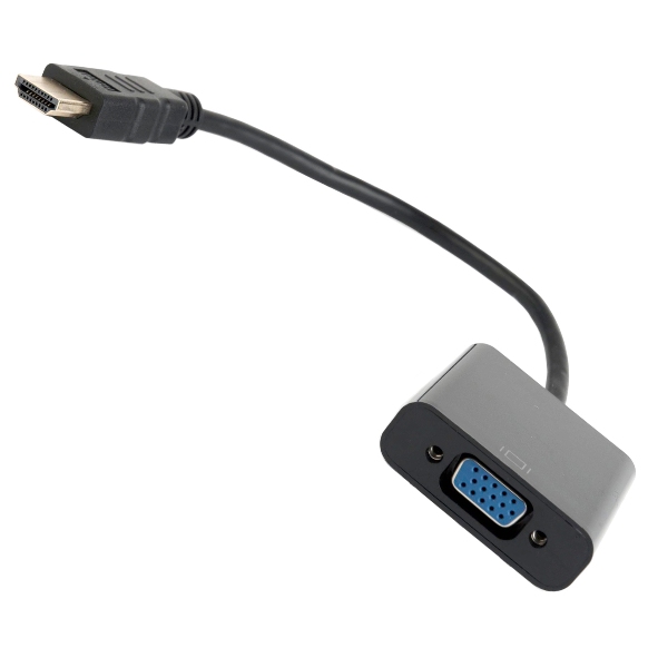 картинка Переходник аудио-видео Cablexpert A-HDMI-VGA-04 VGA (F) — HDMI (M), 0,15 м, черный от магазина Альфанит в Кунгуре