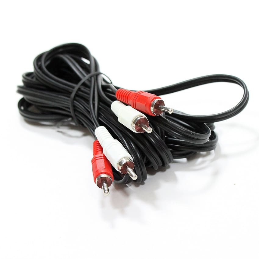 картинка Кабель VCOM 2xRCA M - 2xRCA M, VAV7158-5M, черный от магазина Альфанит в Кунгуре