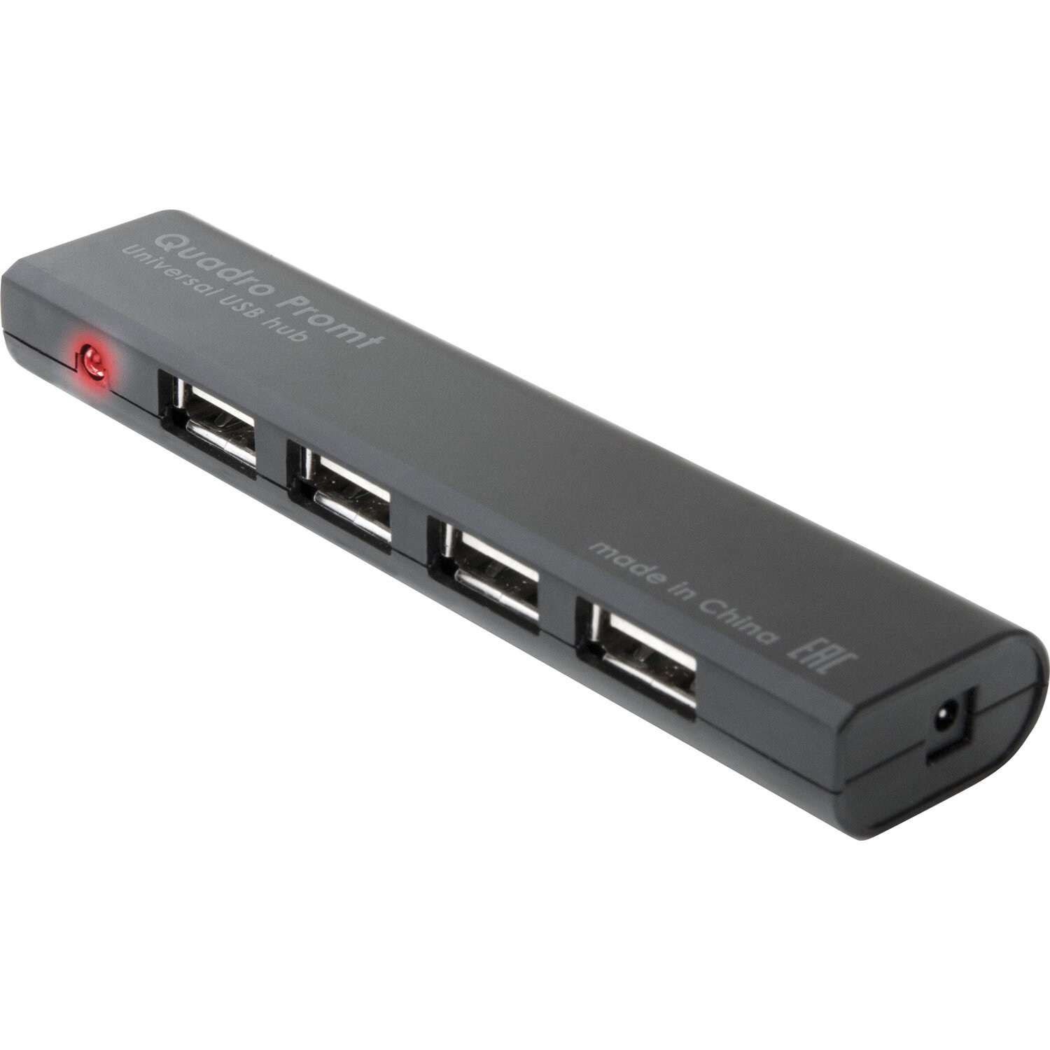 картинка Разветвитель Defender Quadro Promt, USB 2.0, 4 порта, черный, разъем для блока питания, 83200 от магазина Альфанит в Кунгуре