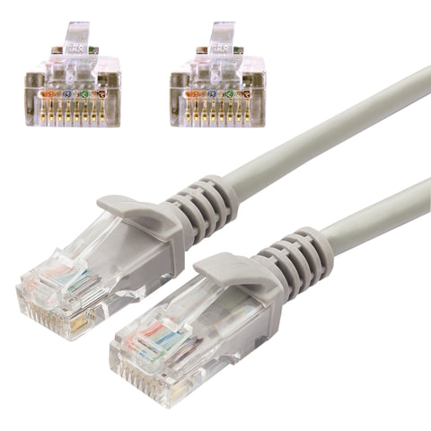картинка Кабель патч-корд UTP-5e Cablexpert RJ-45 — RJ-45, 20,0 м, серый, PP12-20m от магазина Альфанит в Кунгуре