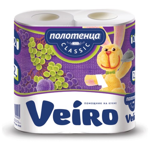 картинка Полотенца бумажные, 2 шт, 2 слоя, "Классик", Linia Viero, 5П22, 123212 от магазина Альфанит в Кунгуре
