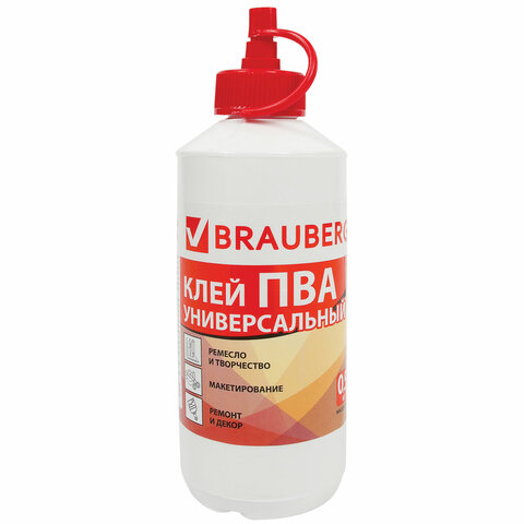 картинка Клей ПВА, 500 гр, универсальный, BRAUBERG, 600982 от магазина Альфанит в Кунгуре