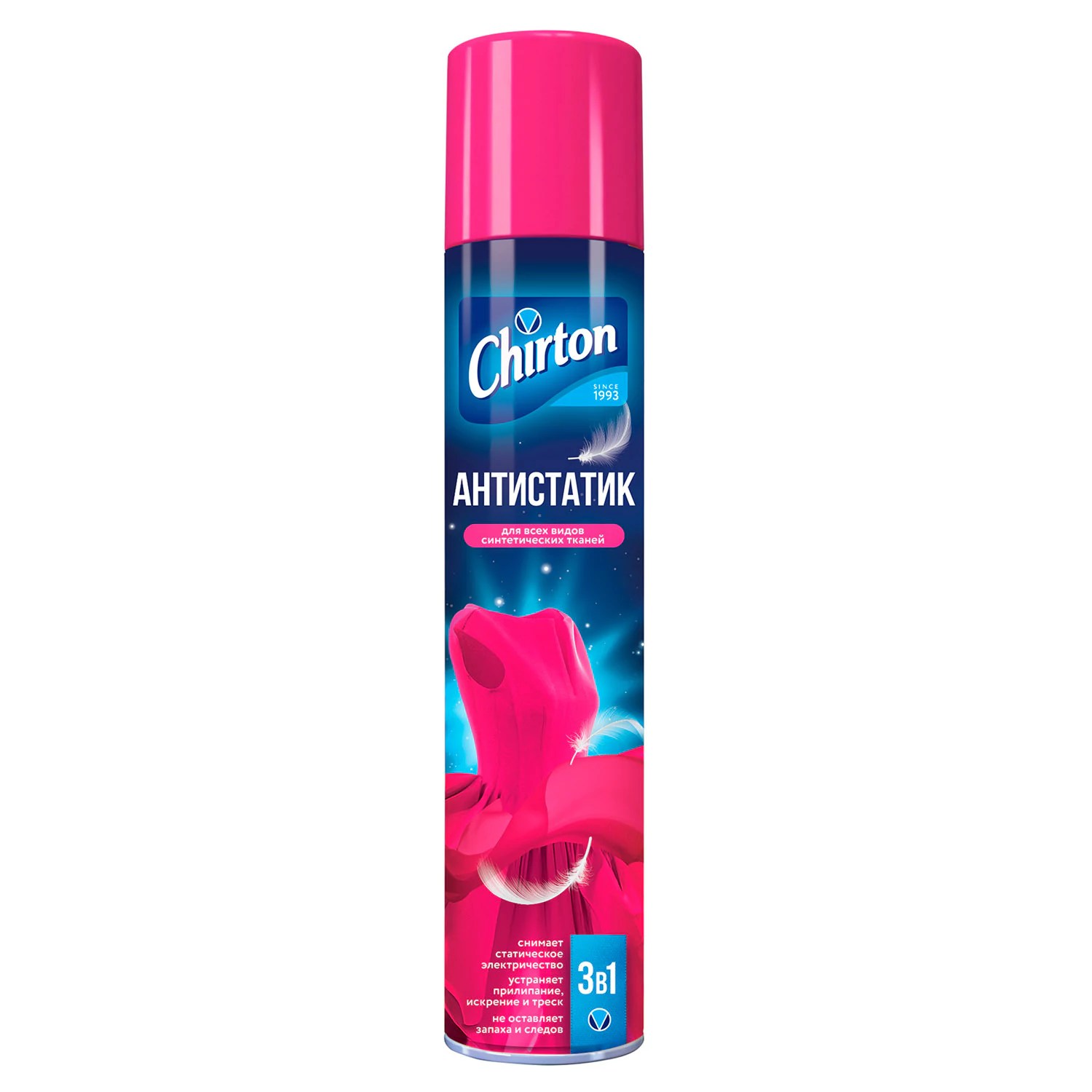 картинка Антистатик, 200 мл, аэрозоль, баллон, Chirton, 601864 от магазина Альфанит в Кунгуре