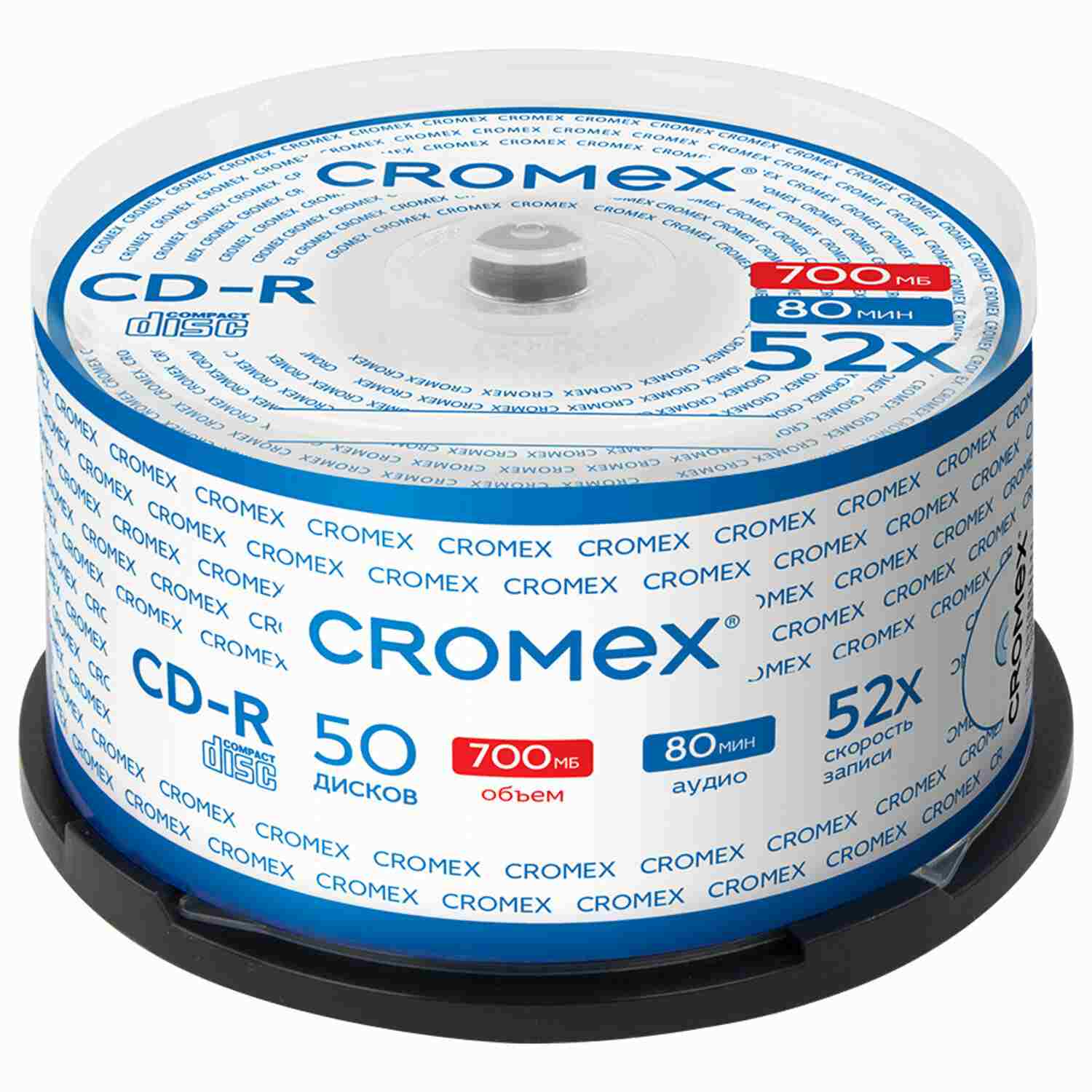 картинка Диски CD-R CROMEX, 50 шт, 52x, упаковка на шпиле, 513772 от магазина Альфанит в Кунгуре