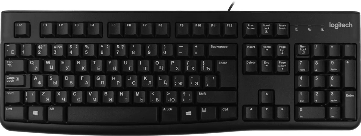 картинка Клавиатура проводная Logitech K120 for business, USB, черный от магазина Альфанит в Кунгуре