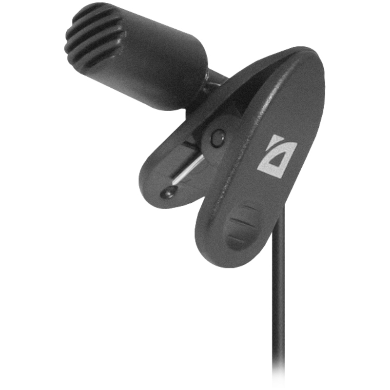 картинка Микрофон компьютерный Defender MIC-109, на прищепке, 1,8м, черный от магазина Альфанит в Кунгуре