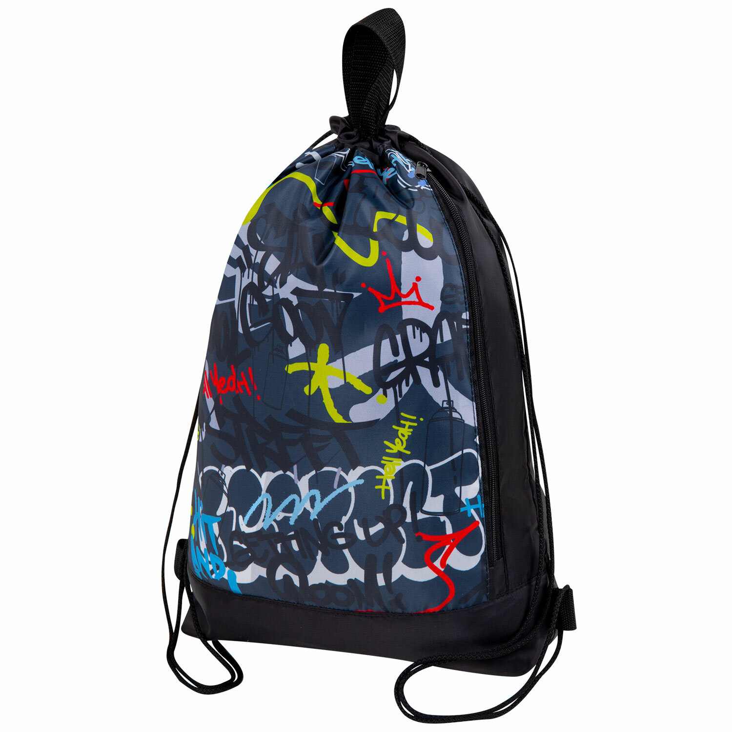 картинка Мешок для обуви, 1 отдел, 1 карман, 46*36 см, с ручками, "Graffiti", Юнландия, 272408 от магазина Альфанит в Кунгуре