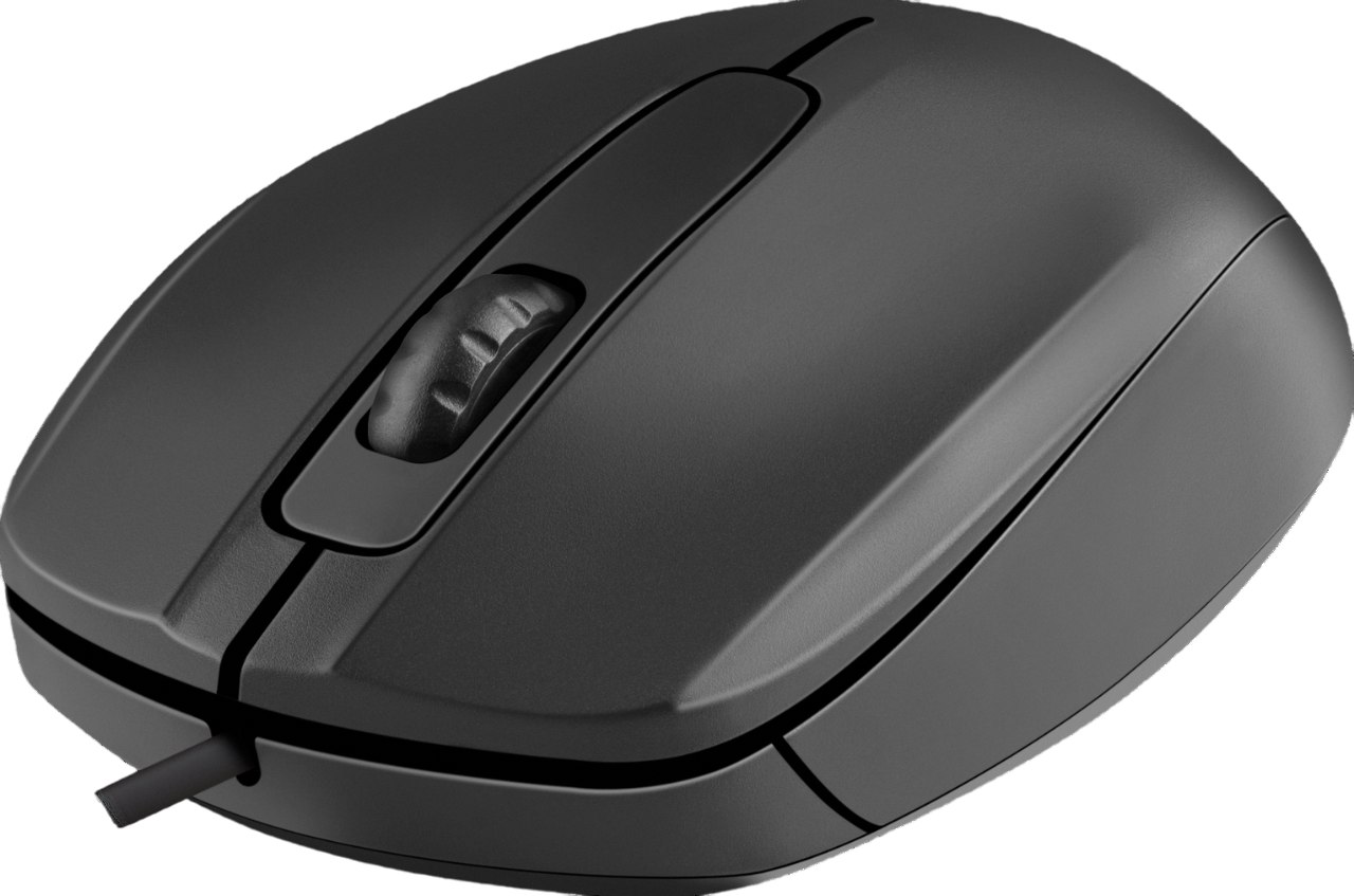 картинка Мышь проводная бесшумная Defender Alpha MB-507, 1000 dpi, черный, 52507 от магазина Альфанит в Кунгуре