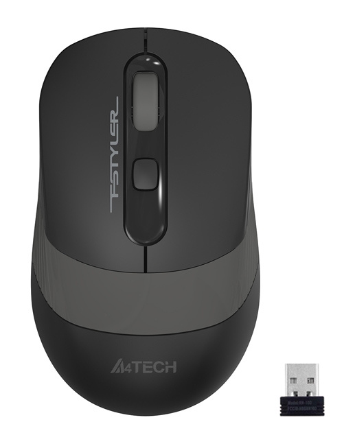 картинка Мышь беспроводная A4Tech Fstyler FG10, 1200-2000 dpi, черный/серый, FG10 GREY от магазина Альфанит в Кунгуре