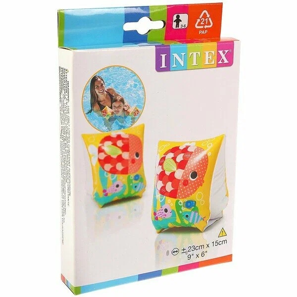 картинка Нарукавники, 23*15 см, 3-6 лет, "Морские обитатели", Intex, 58652EU/58652NP от магазина Альфанит в Кунгуре
