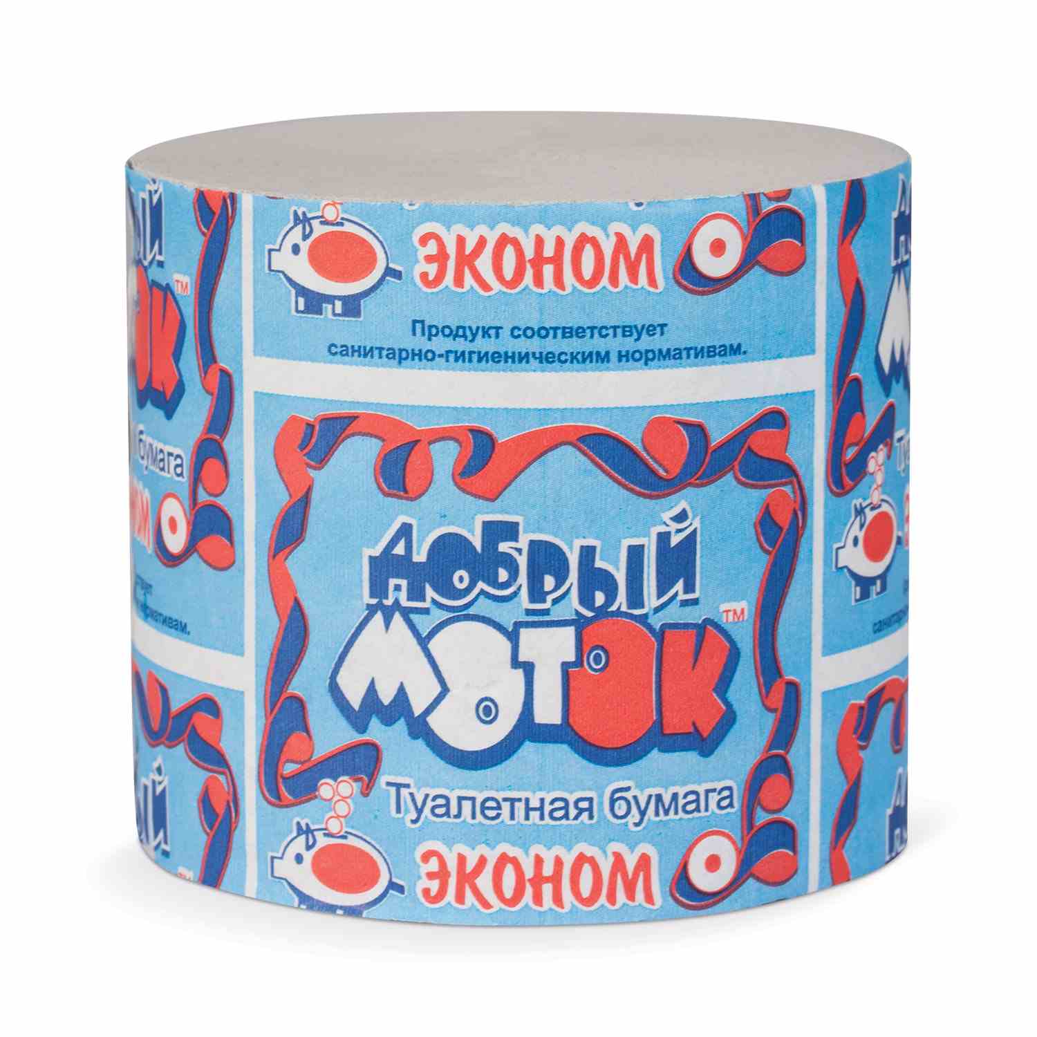 картинка Бумага туалетная, 1 шт, 43 м, бытовая, "Эконом", Добрый Моток, 123311 от магазина Альфанит в Кунгуре