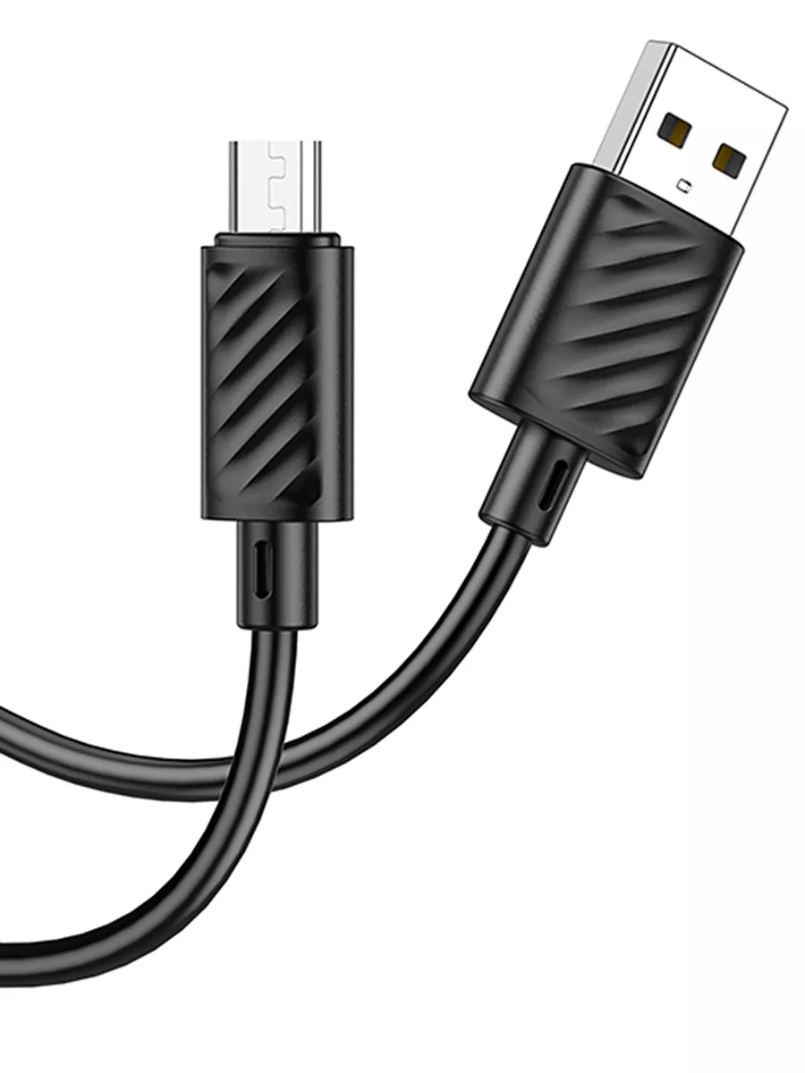 картинка Кабель зарядный Hoco X88 USB 2.0 AM — USB 2.0 microBM, 1,0 м, черный от магазина Альфанит в Кунгуре