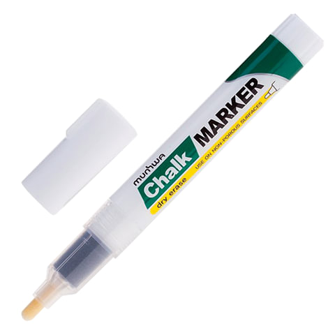 картинка Маркер меловой, 3 мм, белый, спиртовая основа, "Chalk Marker", MunHwa, CM-05 от магазина Альфанит в Кунгуре