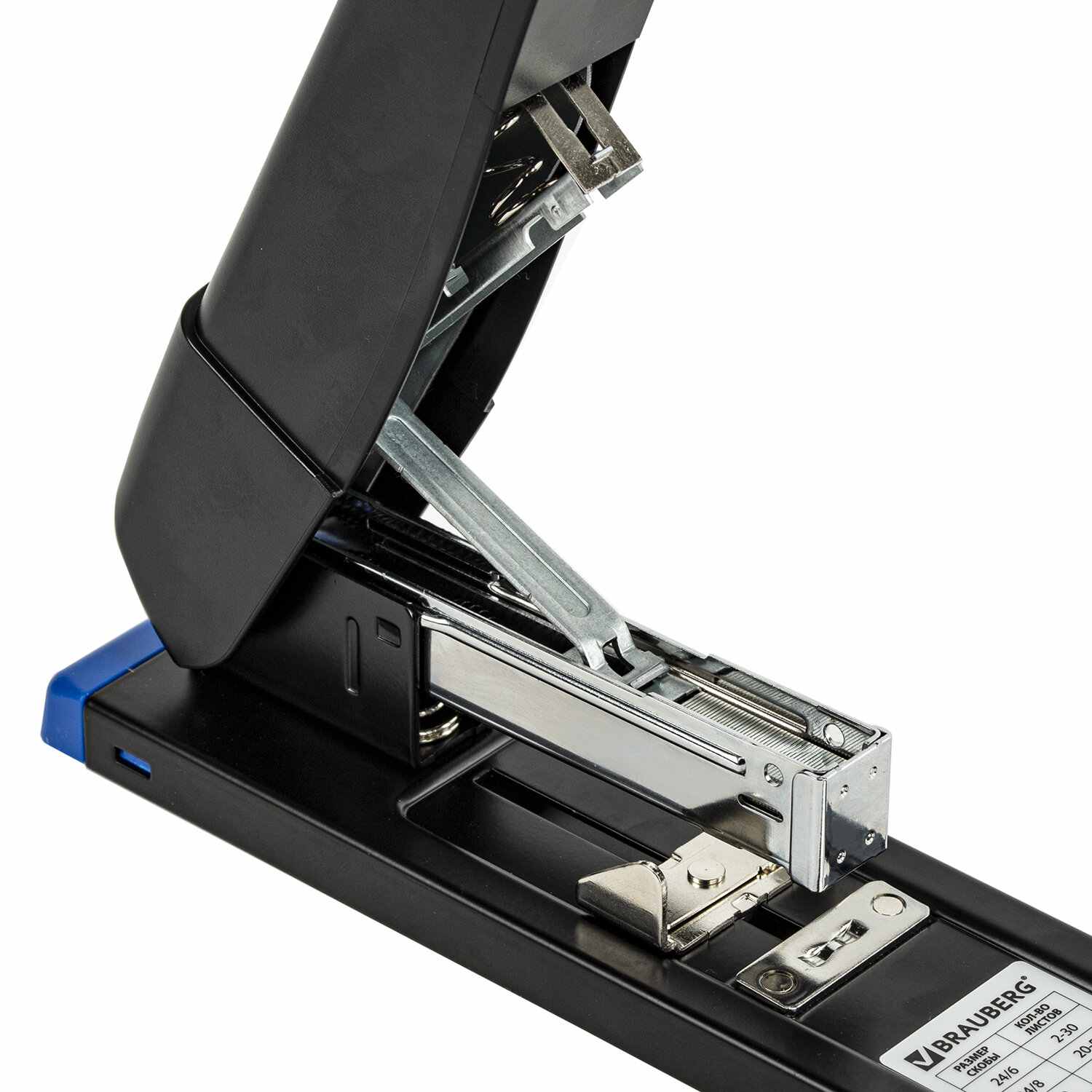 картинка Степлер № 24, 23, на 100 л, черный, мощный, "Heavy Duty Extra", BRAUBERG, 270552 от магазина Альфанит в Кунгуре