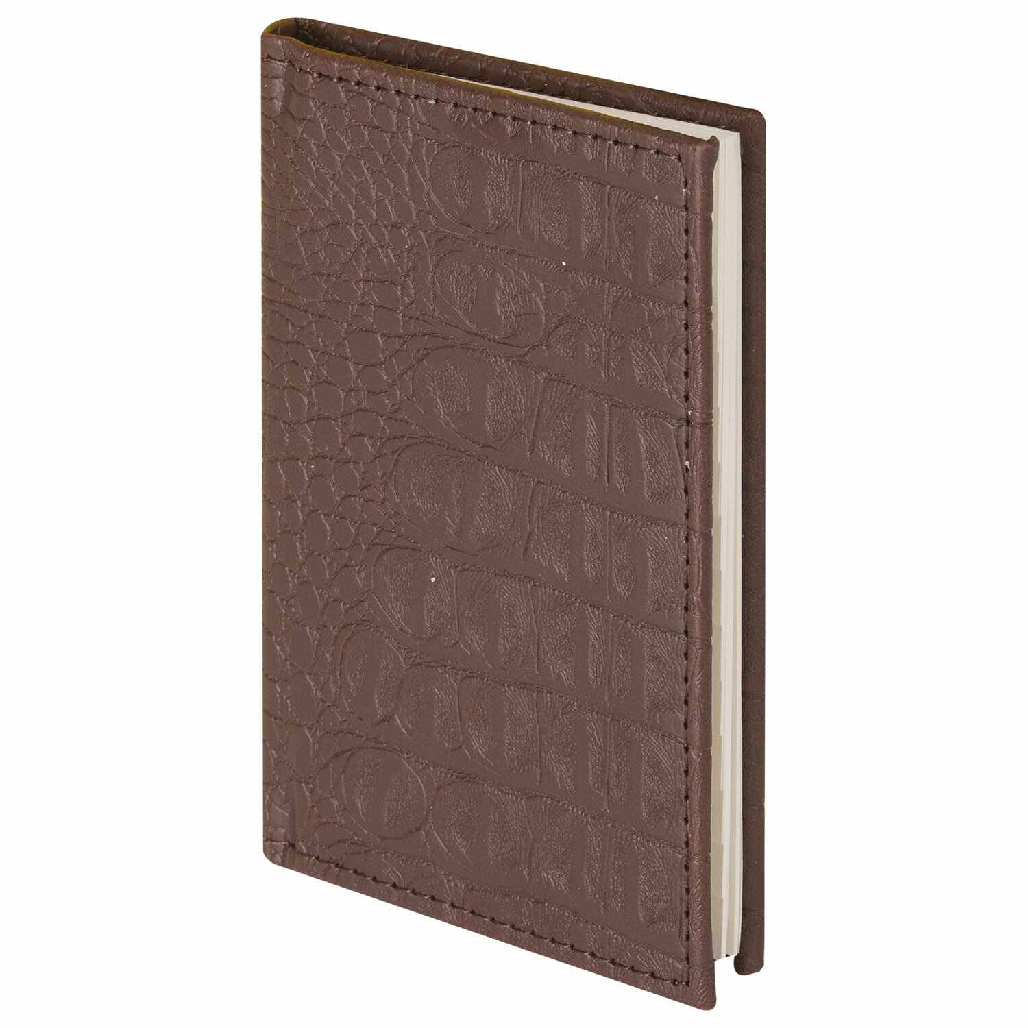 картинка Телефонная книга, А7, 56 л, линия, сшитый блок, коричневый, "Cayman", BRAUBERG, 125135 от магазина Альфанит в Кунгуре