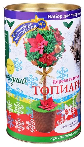 картинка Набор для создания топиария, "Новогодний", Волшебная мастерская, ТП-07 от магазина Альфанит в Кунгуре