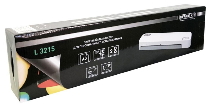 картинка Ламинатор Office Kit L3215, А3, 75-125 мкм, 2 вала, холодное ламинирование, L3215 от магазина Альфанит в Кунгуре