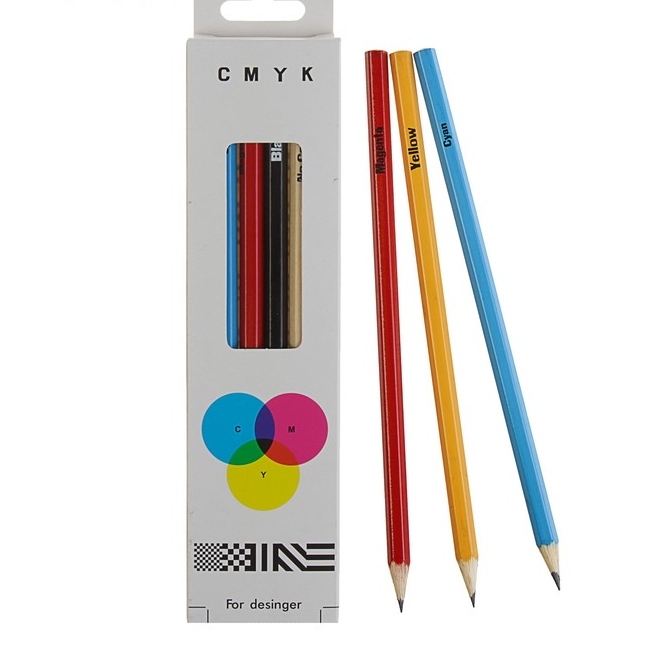 картинка Карандаш чернографитный, HB (ТМ), дерево, заточен, без ластика, "C.M.Y.K.", Сибирский кедр, СК555/8 от магазина Альфанит в Кунгуре